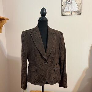 Style & Co. Brown Patterned Blazer